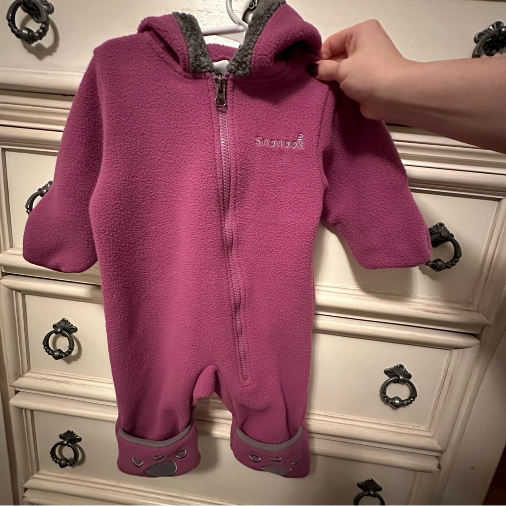 Snonook Fleece Baby Hooded Bodysuit
